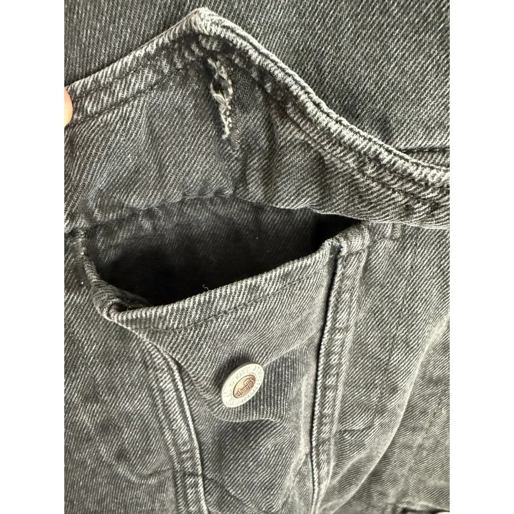 VTG 90s Levis SilverTab Mens Loose Fit Denim Trucker Jacket Washed Black XL